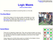 Tablet Screenshot of logicmazes.com